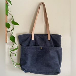 Birdling Everyday Computer Tote with Vegan Leather straps